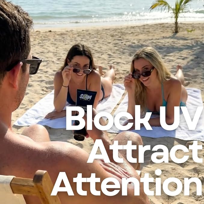 SLAM GentleMan Men's Sunscreen Lotion SPF 50 & Moisturizer – Face & Body Sunblock, Anti-Aging, Water-Resistant, Hawaii Act 104 Safe, Skincare for Men, Cologne Scented – 3 fl oz. each. Double pack.