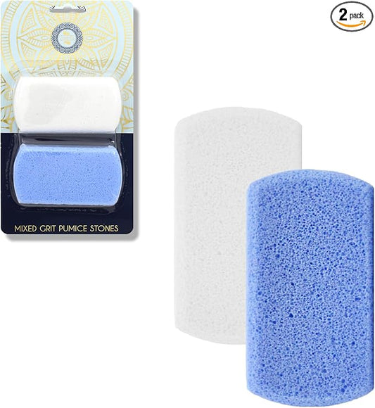 Earth & I Foot Stone Pumice 2 Grits, 2ct, Heel Exfoliator for Feet, Pumice Stone Feet, Heel Scrubber, Pedicure Callus Remover, Pumice Sponge for feet, feet Scrubber, feet Dead Skin Remover, Foot File