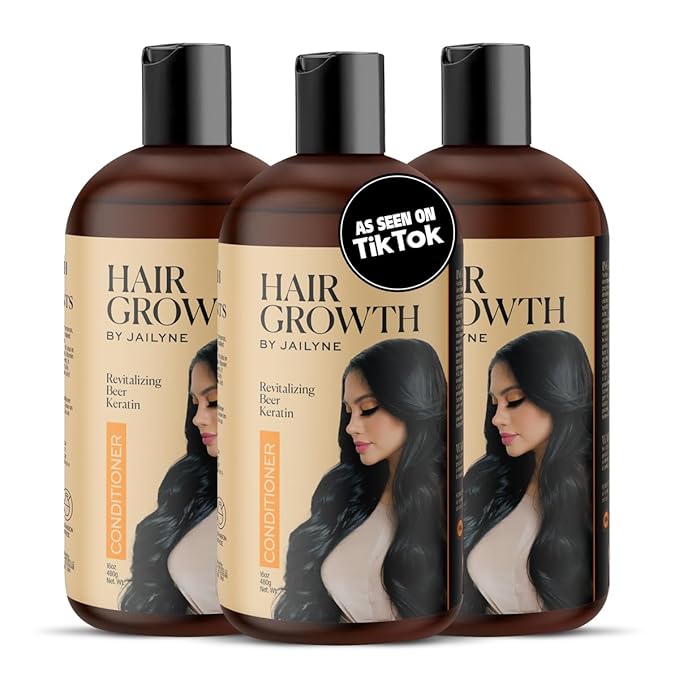 Hair Growth Conditioner by Jailyne Ojeda – Deeply Nourishing & Strengthening Formula with Biotin & Keratin – Promotes Thicker, Longer Hair – Made in USA
