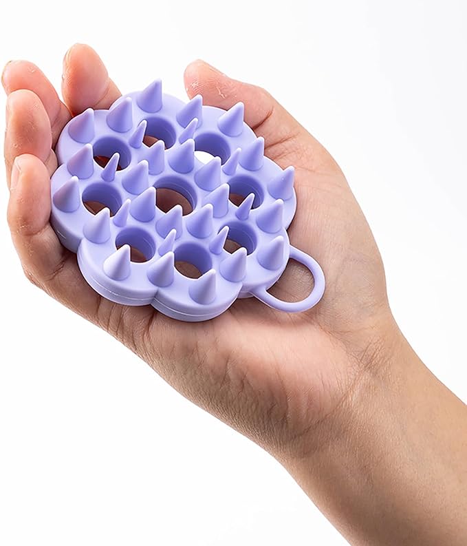 5-Pack Silicone Massage Bath Brush - Unisex, Suitable for Short & Long Nails, Ideal for Human Hair & Body Massage, Pet Grooming, with Pointed Massage Tips