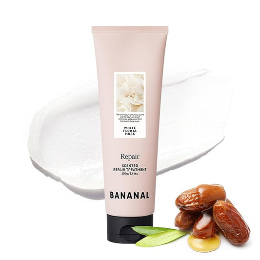 Scented Repair Treatment Mask – Protein Enriched Deep Korean Hair Conditioner for Damaged – 17 Amino Acids, Botanical Oils, Shea Butter & Ceramide, White Floral Musk, 100 ml / 3.4 fl oz