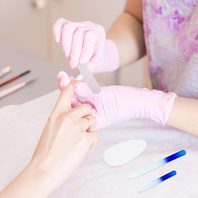 6 Pcs Glass Nail File and Nail Shiner Set Manicure Pedicure Glass File Buffer Cuticle Trimmer Nano Finger Nano Foot Scrubber Callus Remover Foot Care Pedicure Fingernails Toenail