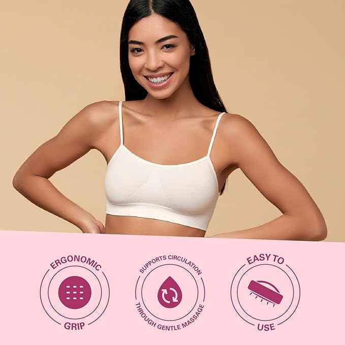 Cellulite Massager Brush, Anti-Cellulite Silicone Body Scrubber for Skin Smoothing, Toning, and Firming, Handheld Exfoliator for Scalp and Muscles by M3 Naturals