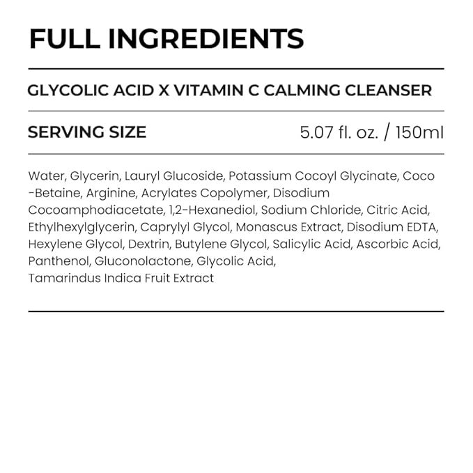 [SKIN&LAB] Glycolic Acid X Vitamin C Calming Cleanser, 5.07 fl. oz.