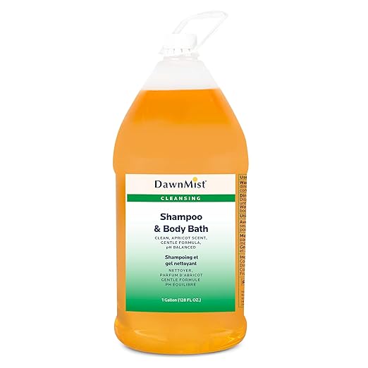 Dukal MS128 Dawn Mist Shampoo & Body Bath with Pump, Gallon, Pack of 4