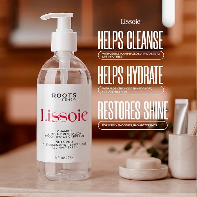 Revitalizing Shampoo, 8 fl oz – Aloe Vera & Glycerin – Gentle Daily Cleanse, Frizz-Controlled Softness & Shine – Peppermint Freshness – Paraben-Free – Made in USA