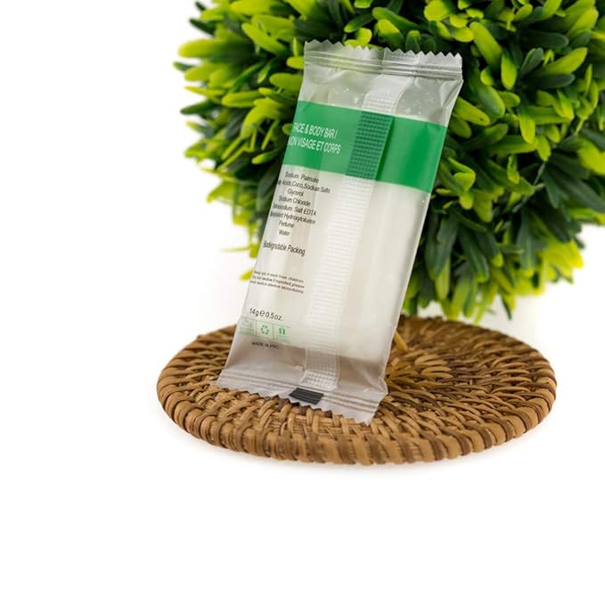 ECO amenities Bar Soap - Travel Essentials Bath Soap Bars - Hotel Amenity Bulk Set - Cruelty-Free & Individually Wrapped - 1 Oz Travel Pack