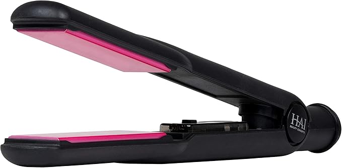 HAI Convertible Flat Iron Straightener for Women - Professional Ceramic with 5 Temperature Levels for All Hair Types - (Classic Pink)