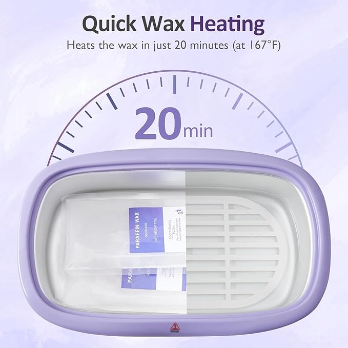 Sunvivi Paraffin Wax Machine for Hand and Feet 4000ml Large Capacity Paraffin Bath Machine for Hands w/ 8Pack Refills