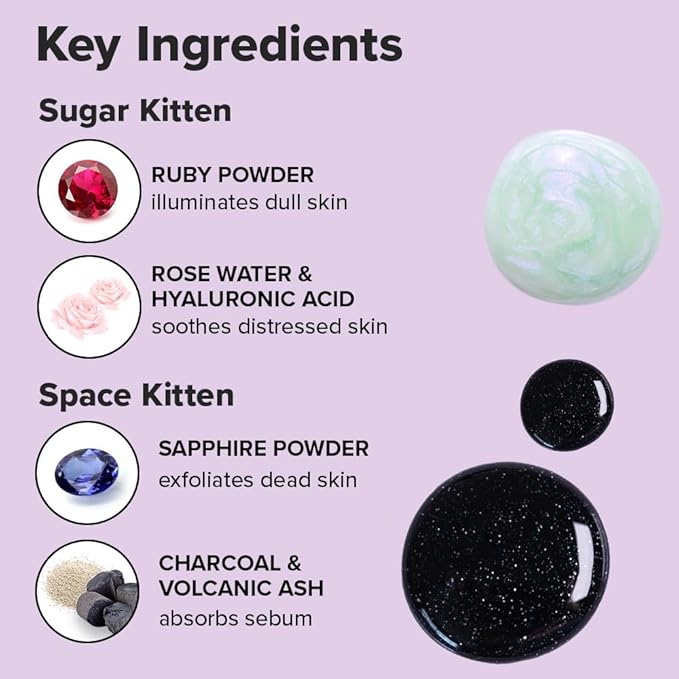 I DEW CARE Korean Wrapping Peel Off Facial Mask Set - Starry Kitten Night | Masks 3ea&Headband Gift Set, Pore Skincare, Glow Skin, Hydrating, Travel Size, Mini Set, Stocking Stuffers, Gifts For Women