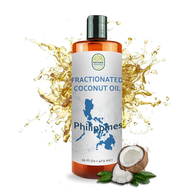 Fractionated Coconut Oil - Sourced Directly from our Farm Partner in the Philippines - Carrier Oil for Diluting Essential Oils, Body, Hair, and Skin Moisturizer - (16oz)