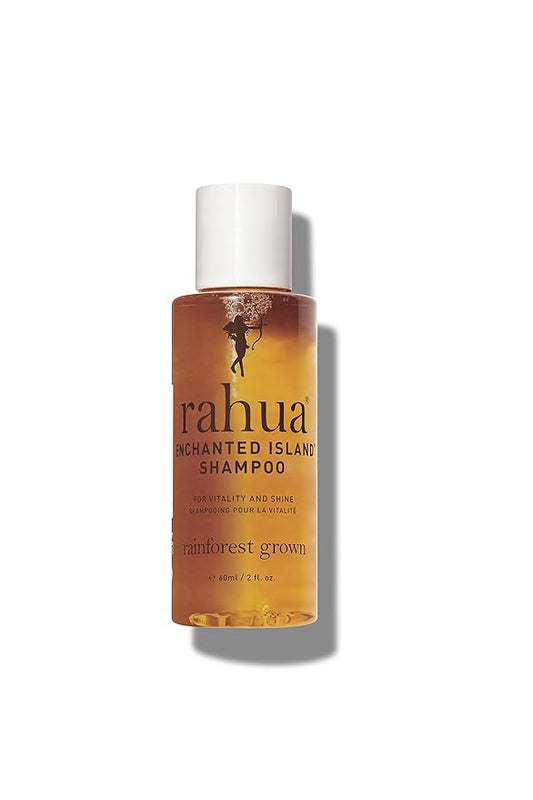 Rahua Enchanted Island Shampoo,Travel Size, Vegan, Sulfate Free Nourishing Shampoo with Biotin, For All Hair, Supports Healthy Growth & Shine, Coconut Guava Scent, Hair Care for Men & Women, 2 Fl Oz