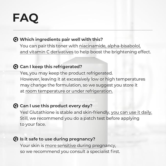 [Skin&LAB] Glutathione Ampoule Toner 6.76 fl oz, Improve Dart Spot, Hyperpigmented, Skin Clarity, Korean Toner for Sensitive Skin