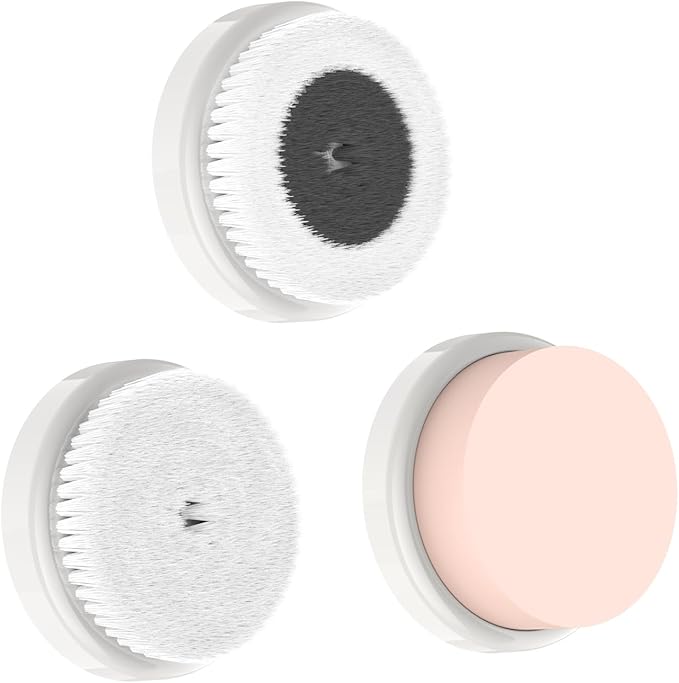 Face Scrubber Replacement Brushheads for DOCOCO 1020A Dual Rotations Facial Cleansing Brush