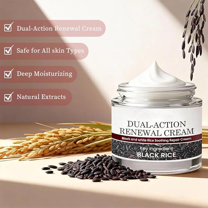 2-Pack Hydrating Dual-Action Renewal Cream – Deep Moisturizing & Nourishing Natural Extract Formula, Skin Soothing & Daily Repair Body Cream for All Skin Types