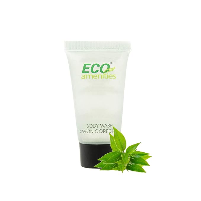 ECO AMENITIES Travel size 0.75oz hotel body wash bulk, Clear, 288 Count