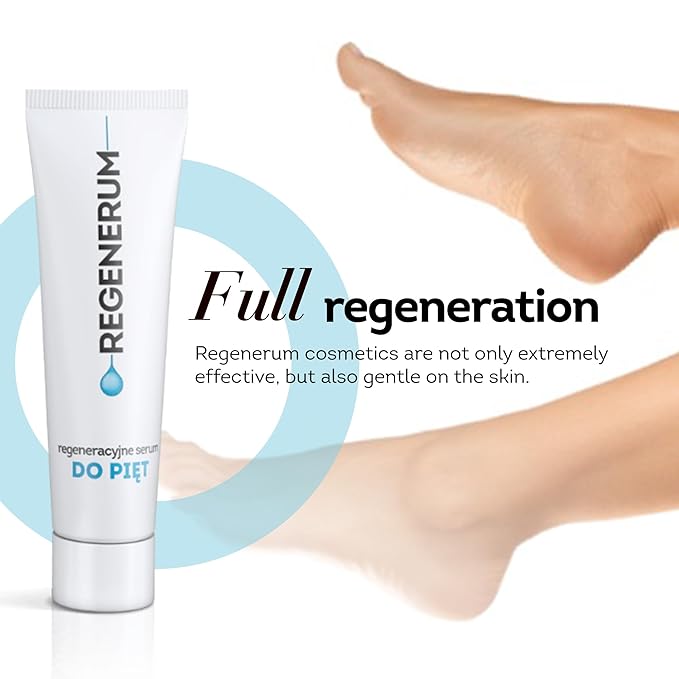 Regenerum Heel Regenerating Serum - Intensive Care for Dry and Cracked Heels | Hydrates, Regenerates, and Prevents Cracking | Softens and Protects Skin - 30g