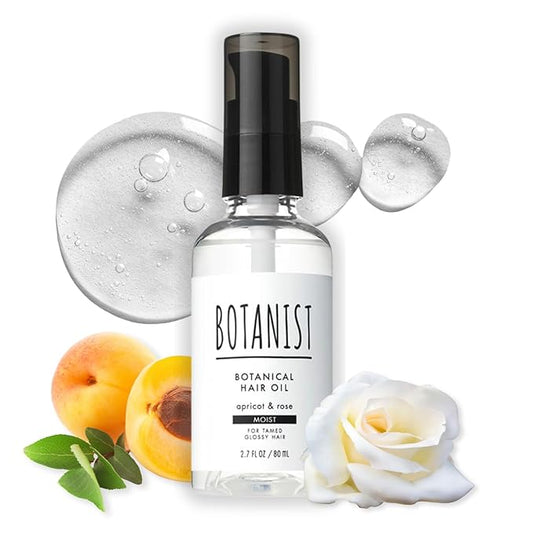 Botanist Organic Hair Oil for Frizzy Hair, Natural Hair Oil for Women, HAIR OIL Spray for Men with Jojoba Oil, Protein, Organics Extract & Squalane, Hair Scalp Oil from Japan 2.7 Fl Oz APRICOT & ROSE