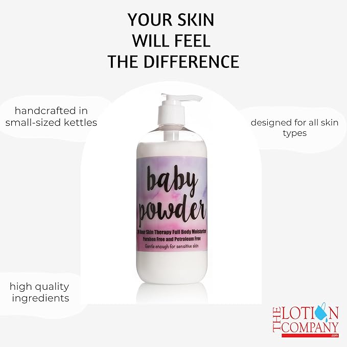The Lotion Company 24 Hour Skin Therapy Lotion, Baby Powder, 16 Fluid Ounce
