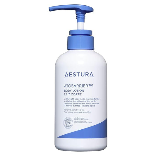 AESTURA ATOBARRIER365 Korean Body Lotion with Ceramides | Fast-Absorbing Moisturizer for Dry, Sensitive & Eczema-Prone Skin | Non-Comedogenic, Fragrance-Free, 400 mL / 13.5 fl oz