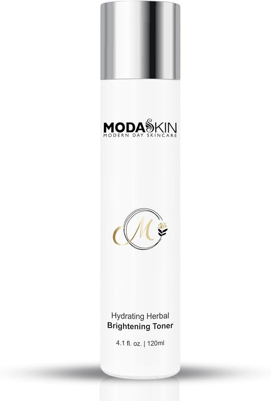 Hydrating Herbal Brightening Toner, Herbal Extract & Antioxidant, Witch Hazel to Brighten & Restore Your Skin's Natural Glow, 4.1 Oz