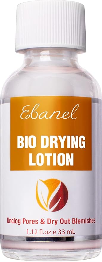 Ebanel Bio Drying Lotion Blemish Spot Solution for Face & Body with Sulfur & Salicylic Acid, Targets Pimples & Zits, Helps Clear Pores and Reduce Surface Blemishes Overnight