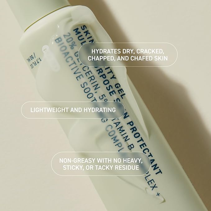 Prequel Skin Utility Gel, Moisturizing Protectant. Lightweight Multi-Purpose Face and Body Cream for Dry Skin, Hand Cream for Cracked Hands. Soothing Barrier Support with 20% Glycerin