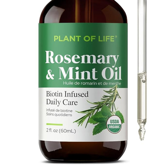 Plant of Life Rosemary & Mint Oil | Multi Hair Strengthening Complex | Scalp Nourish & Treatment | | Essential Oils (2oz / 60ml)