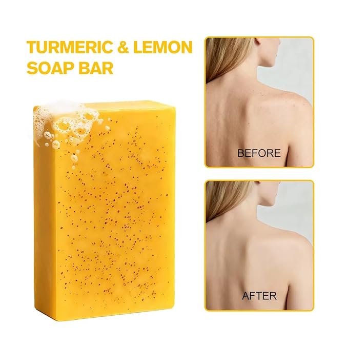 Turmeric Soap Wash and Care Two Piece Set, Tuemeric Facial Cleanser & Turmeric Soap Combo, Cleansing Mousse for Facial Deep Cleansing and Body Skin Care