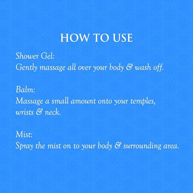 SPA CEYLON De-Stress Wellness Trio Set, Holistic Spa Essentials for Calming, Natural Ingredients, Ayurvedic Bath Gift Set, Shower Gel, Body Mist, Balm Christmas gift set (150 g, Frankincense)