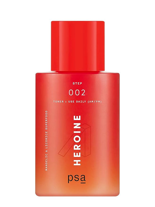 PSA - Heroine Mandelic & Licorice Superfood Toner | Mandelic & Lactic Acid, Licorice Root, Kombucha, Pomegranate Extract | Suitable for All Skin Types (100 mL | 3.4 oz)