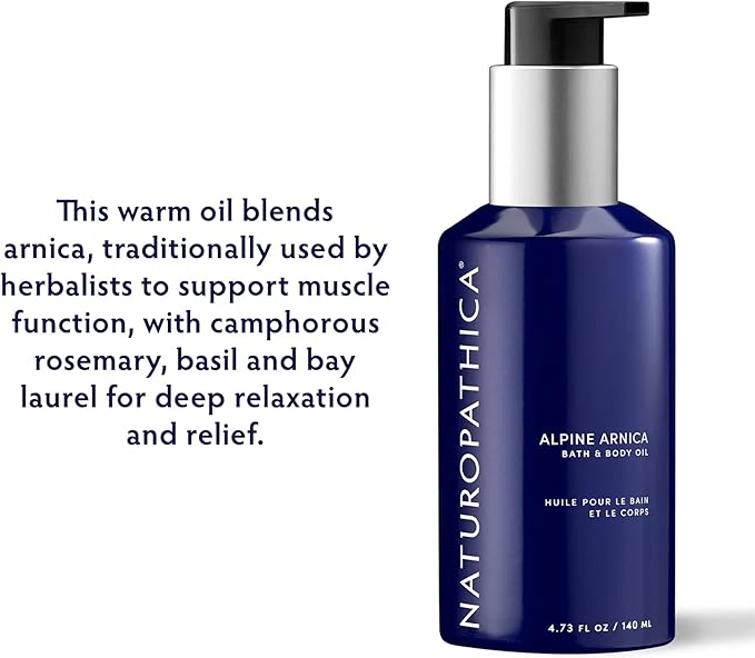Naturopathica Alpine Arnica Bath & Body Oil, Daily Body Oil to Support Joint and Sore Muscle Relief, Soothing Body Moisturizer for Men and Women, 4.7 fl oz