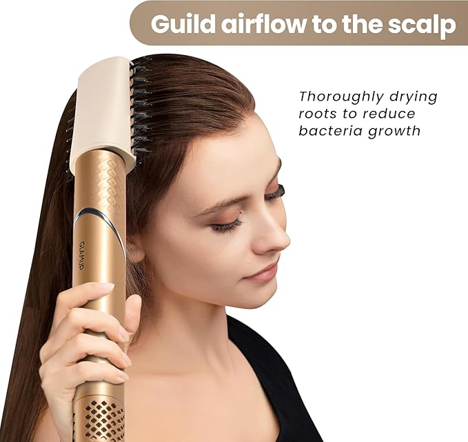 GLAMUP 5 in1 Flexible Styler Multi Air Curler - Advanced High-Speed Dryer, Magic Styler with Tight Grip, Fast Drying Travel Hair Tool, No Heat Damage, Gift Set