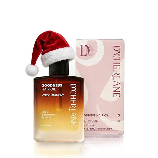 D'Cherlane Hair Growth Oil – Scalp Treatment with Rosemary, Argan, Coconut & Castor Oil Organic | Lightweight, Non-Greasy Formula for Fuller, Thicker, Stronger Strands | For All Hair Types