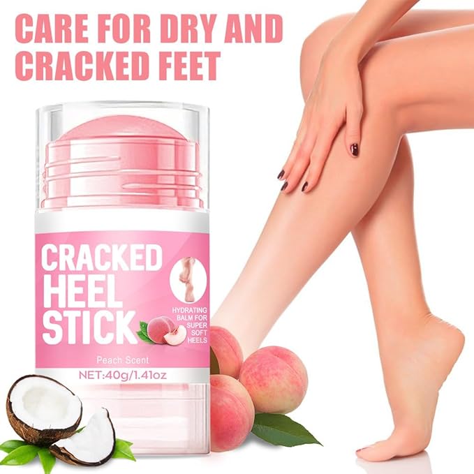 60% Urea Cream plus 2% Salicylic Acid - 1.41 * 2 oz Urea Foot Hand Cream Stick for Removing and Smoothing Cracked Hands Elbows Feet Knees, Moisturizes and Hydrates the Dry Skin, Peach Scent