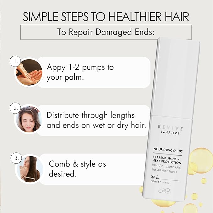 Hair Booster Vitamin Oil for Hair Growth – 30 Day Supply – Cottonseed, Wheat & Sunflower Oils – Hair Treatment Oil for Smooth, Shiny Hair