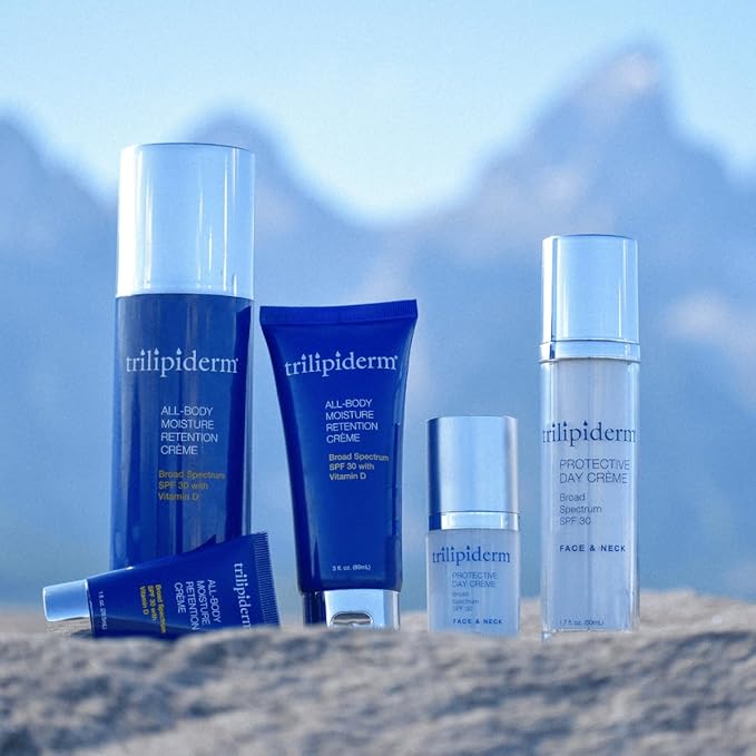 Trilipiderm Day Crème Mini .5oz, Broad Spectrum SPF 30 Protection and Anti-Aging Hyaluronic Acid On the Go All day, Travel Size