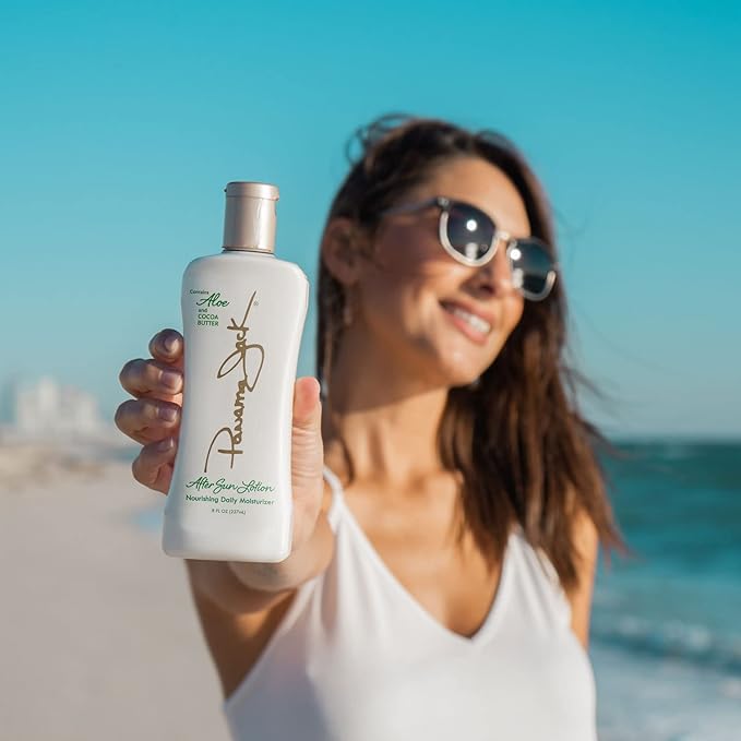 Panama Jack Aloe Moisturizer Lotion - After Sun Daily Skincare, Contains Aloe, Cocoa Butter, Olive & Hemp Seed Oils with Vitamin E, 8 FL OZ (Pack of 12)