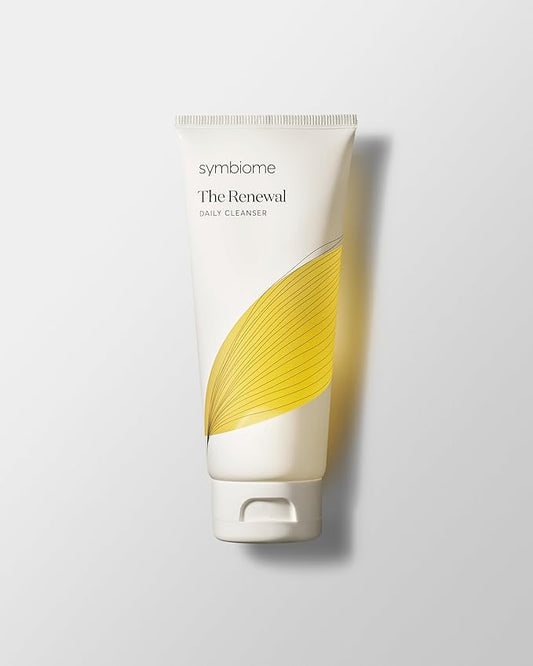 symbiome The Renewal Daily Facial Cleanser, Rich & Hydrating Oil-Based Gel Cleanser Face Wash, Vegan & Organic Face Cleanser with Seje Fruit Oil, 100mL Cleansing Gel