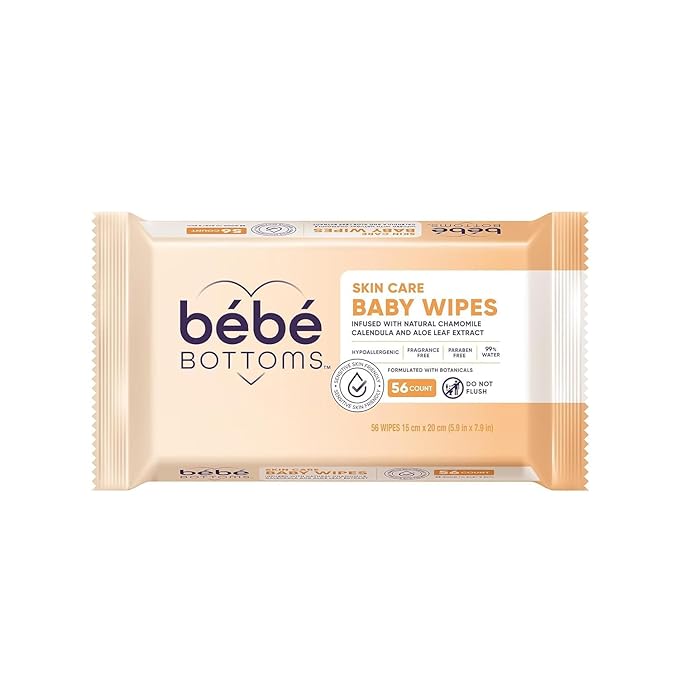 Bébé Bottoms Hypoallergenic Facial Cloth and Baby Wipes - Fragrance & Paraben Free, Sensitive Skin Friendly - Travel Essentials, Baby Essentials - Ideal for On-the-Go Families (672 Count)