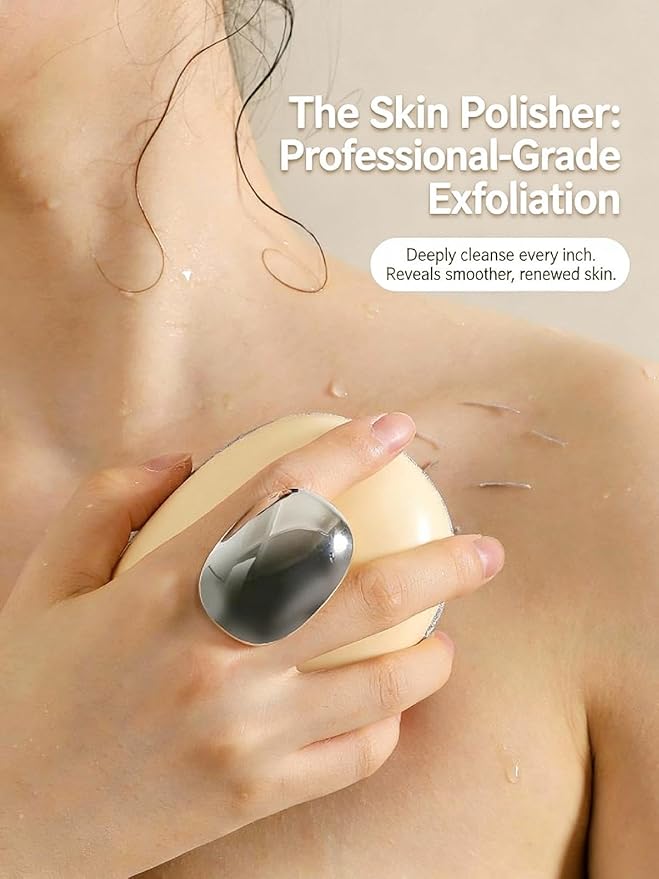 New Deep Exfoliating Body Scrubber, Upgraded Traditional Exfoliating Body Scrubber & Glove, Deep Exfoliating Bath Sponge for Women and Man, Body Brush, Exfoliator & Dead Skin Remover