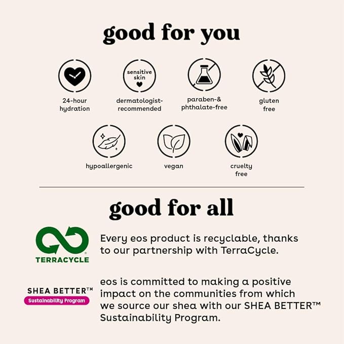 eos Shea Better Body Lotion + Body Wash, Vanilla Cashmere