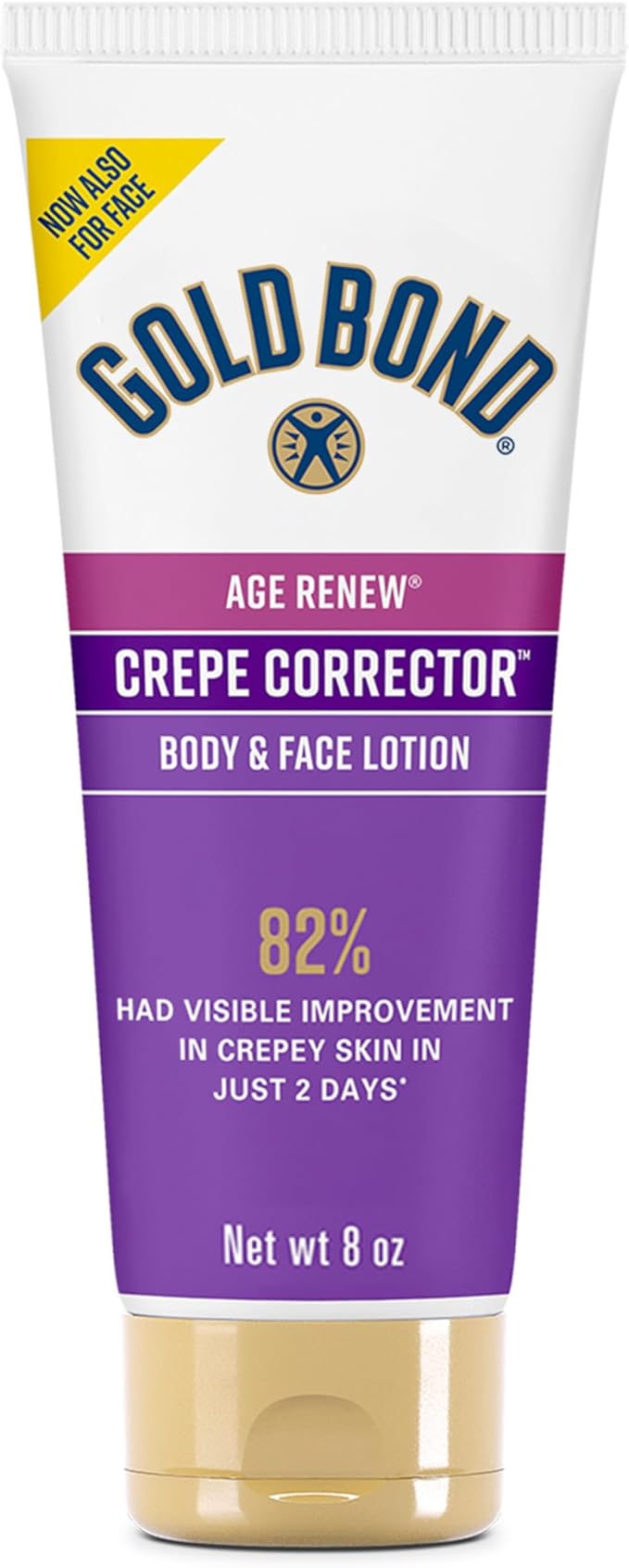 Gold Bond Age Renew Crepe Corrector Body Lotion, Replenishing & Smoothing Formula, 8 oz. & Age Renew Neck & Chest Firming Cream, 2 oz., Clinically Tested Skin Firming Cream