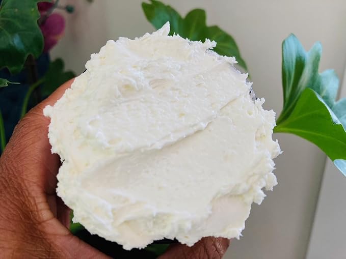 Mango Butter 2 LB Pure, Natural, Hand -packed, Fresh & Fluffy in DIY mixes | Obtained from Mango seeds | Use for DIY leave in conditioner, Salves, Body Butter, Lotions & Soaps