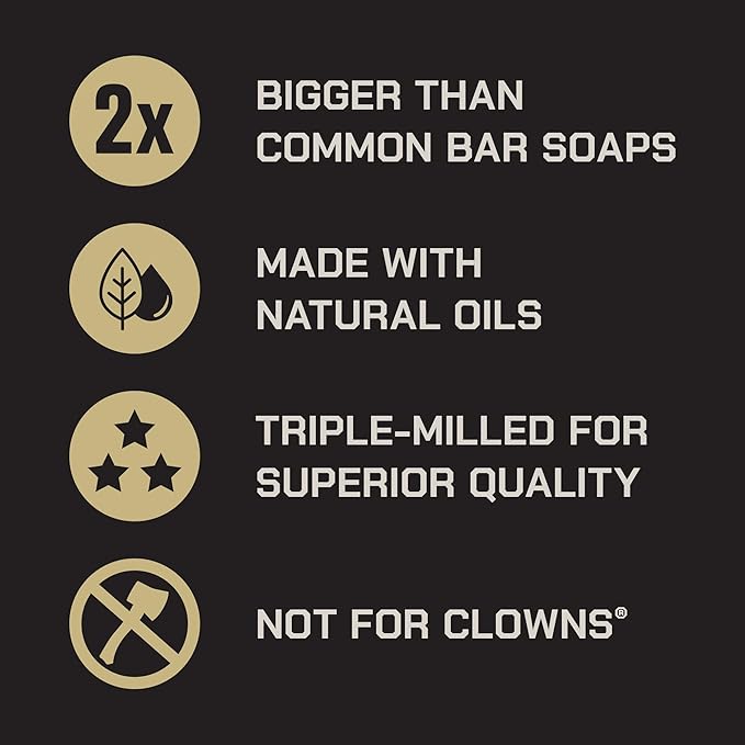 Duke Cannon Supply Co. Extra Large Bar Soap - Men's Natural Bar Soap with a Masculine Scent - Spent Shells + Field Grass - Body Soap for Men - All Skin Types - Big Brick of Soap - Gun Smoke (10 oz)