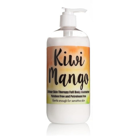 The Lotion Company Kiwi Mango Lotion – 24 Hour Skin Therapy, Full Body Moisturizer with Aloe Vera & Vitamins, Paraben Free, Non-Greasy, Father/Daughter Brand - Made in USA, 16 oz