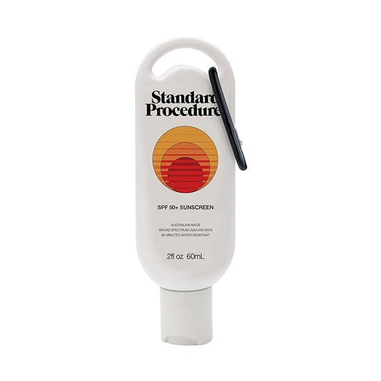 Standard Procedure. SPF 50+ Sunscreen, Travel-Size Broad Spectrum Face & Body Sunblock, 4HR Water Resistant, Organic Chemical Formula, 2 oz