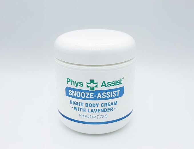 Snooze-Assist Body Cream – Enriched with Lavender Oil – Calming & Nourishing Night Cream – Non-Greasy, Clean Fresh Scent, Easily Absorbed – 6 oz.
