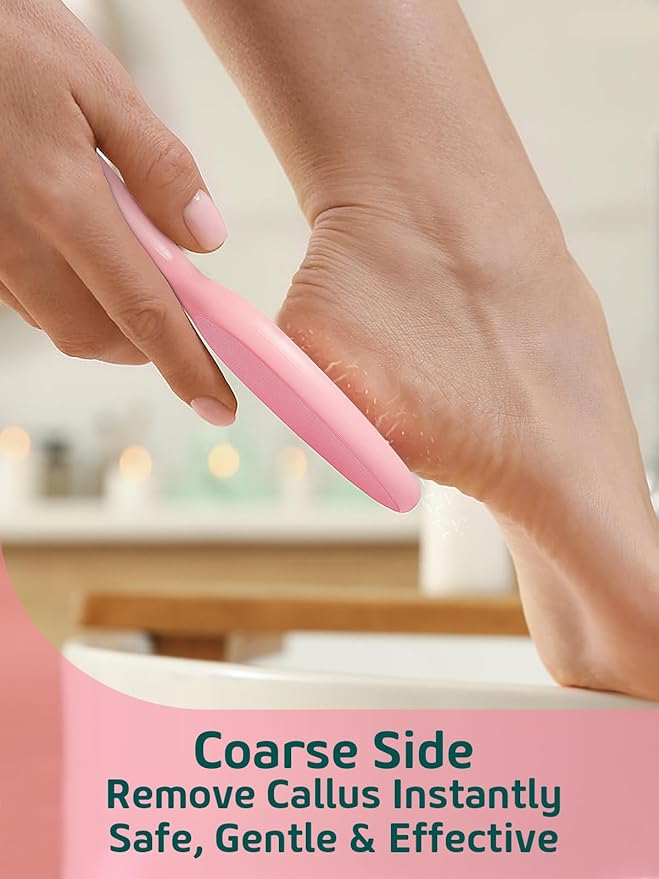 2-Sided Glass Foot File Callus Remover (Pink)