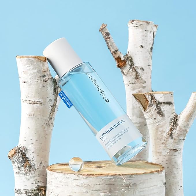 Nightingale Ecto-Hyaluronic Toner with 8 Layer Hyaluronic Acid, Ectoin, Hydrating for Dry Skin, Korean Toner, Alcohol Free, Fragrance Free, Hypoallergenic, Cruelty Free, Vegan, Korean Skin Care
